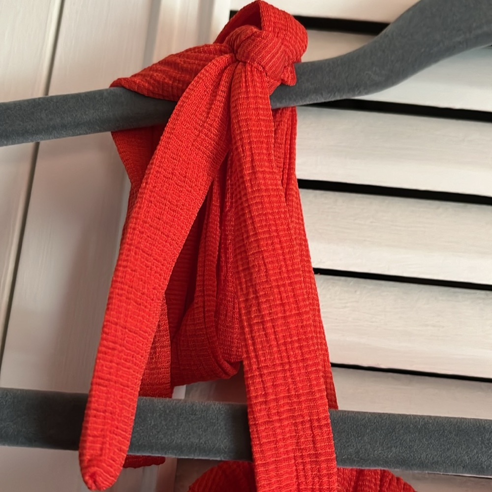 Red Off shoulder Dress - Picture 7 of 8